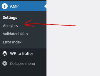 AMP analytics setting in wordpress